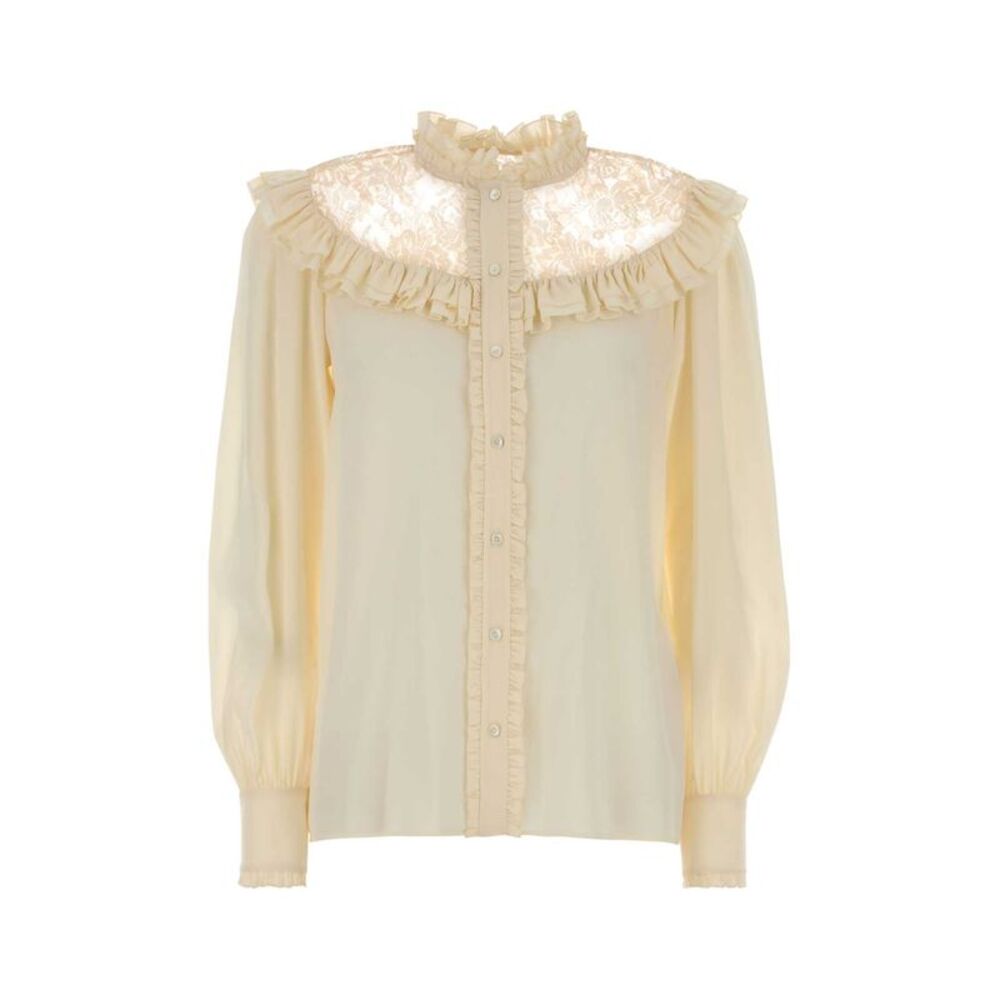 Chloe Women Cream Silk Shirt